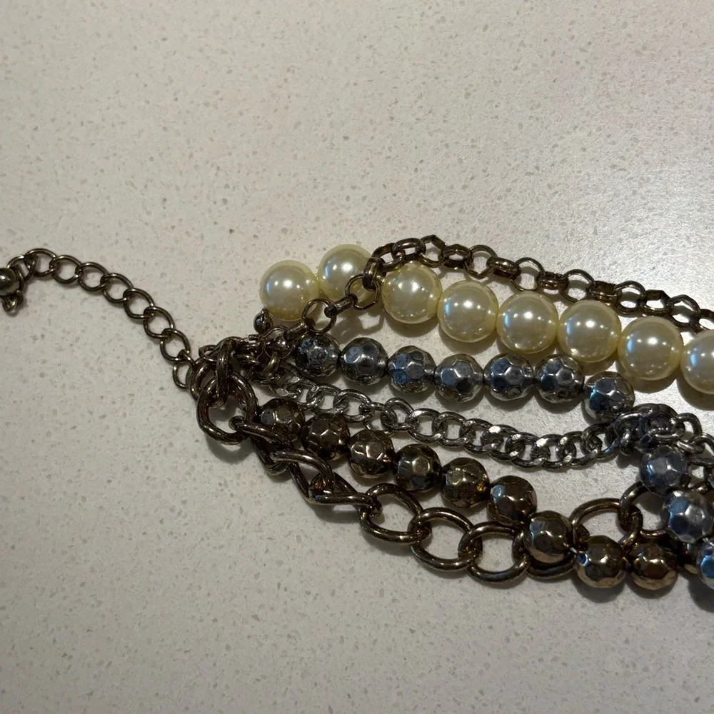 Chunky Multi 6 Strand Chain Bracelet